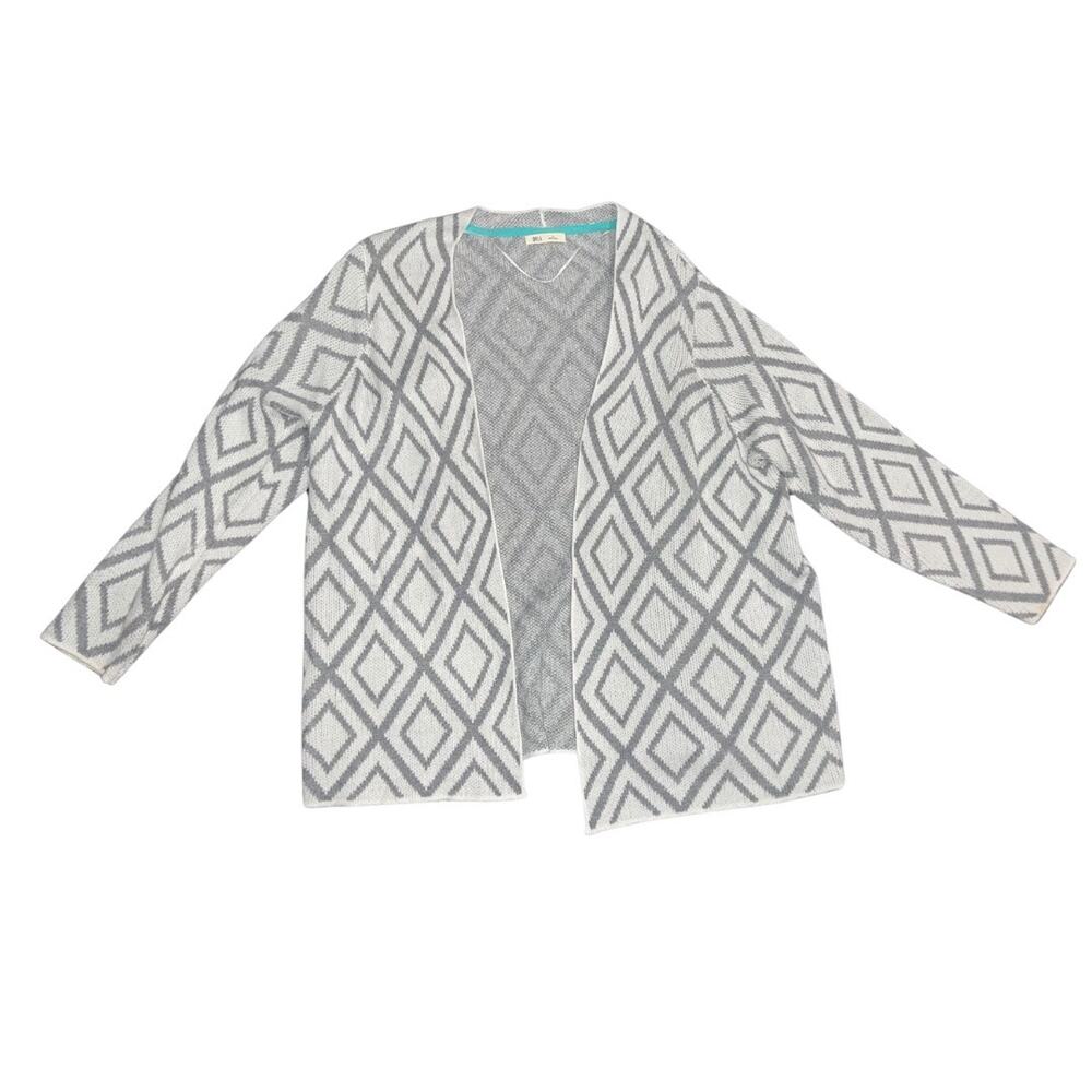 OVLA gray and white Cardigan Sweater Plus Size 1X